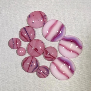Fused glass dots for mosaic, jewelry, crafts 1.5oz