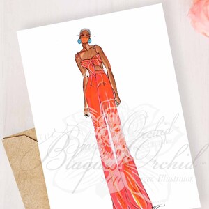 May include: A digital illustration of a woman wearing a red jumpsuit with a white top and blue earrings. The illustration is on a white background.