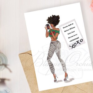 Greeting Card, Black Greeting Card, Black Girl Fashion Card, African American Greetings Card, &#39;Say Her Name With Love&#39;
