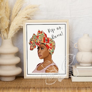 Queen Coco ||  African American Fashion Illustration Art Print || Greeting Card