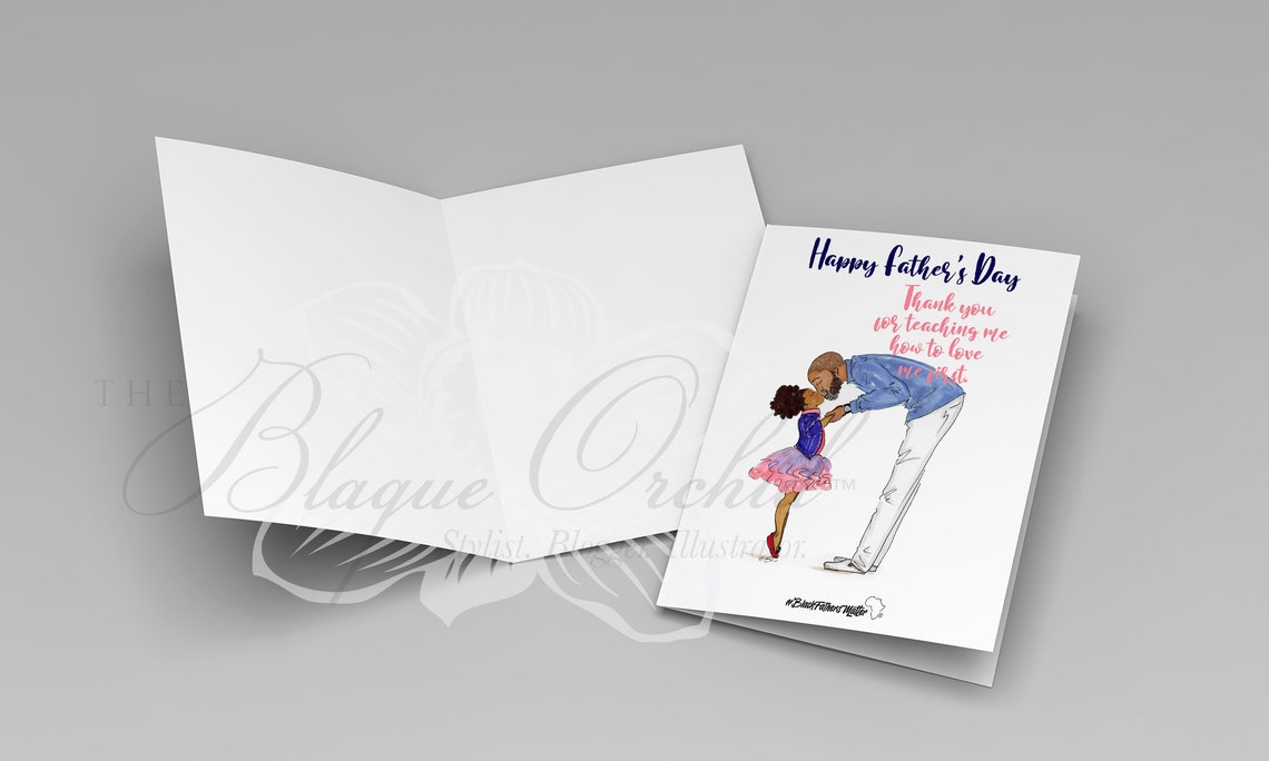 Father's Day Card Greeting Card Black Greeting Card - Etsy