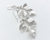 Sterling Silver Maple Leaf Earrings  - Made to Order