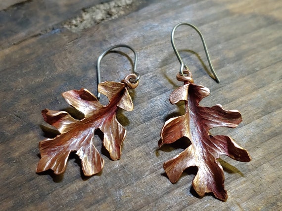 Metal Oak Leaf Copper