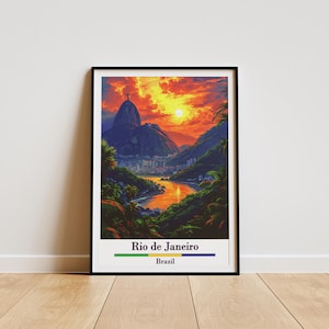 Rio de Janeiro (Brésil) - Affiche de voyage