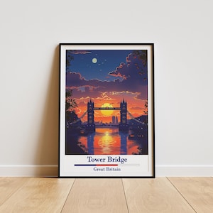 Tower Bridge (Inglaterra/Grã-Bretanha) - Poster de viagens