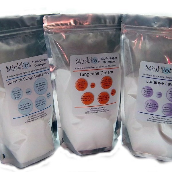 Large StinkPot Cloth Diaper Laundry Detergent- 100 Standard/ 200 HE Loads