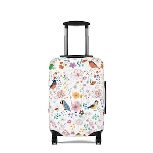 Colorful Floral Luggage Cover | Travel Accessory for Adventurers | Perfect for Vacation & Gift Giving
