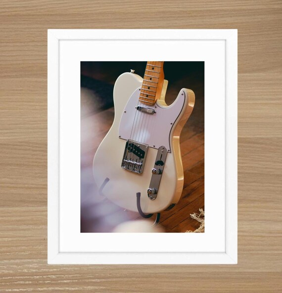 Guitar Photography art printed with realistic look on high quality. Unframed. Musical Instrument Wall Decor. Musical Instruments Collection.