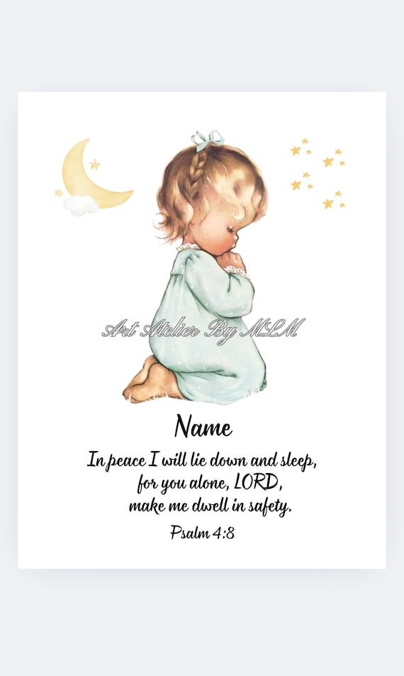 Christian Arts for Babies And Kids. Scripture Quote. Art Prints on Pure Cotton Watercolor Paper. Printed on High Quality. Unframed.