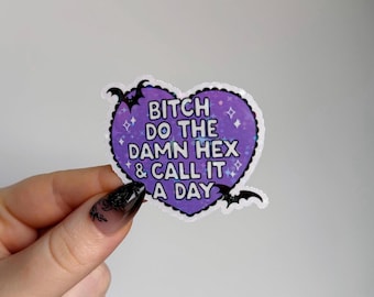 Do The Damn Hex Sticker | Witchy Holographic Vinyl Sticker