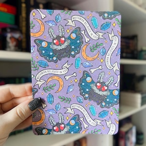 Mothman Kindle Case Insert | Cryptid Holographic Case Insert for E-Readers | Bookish Gifts | Glitter Cardstock Spooky Decor