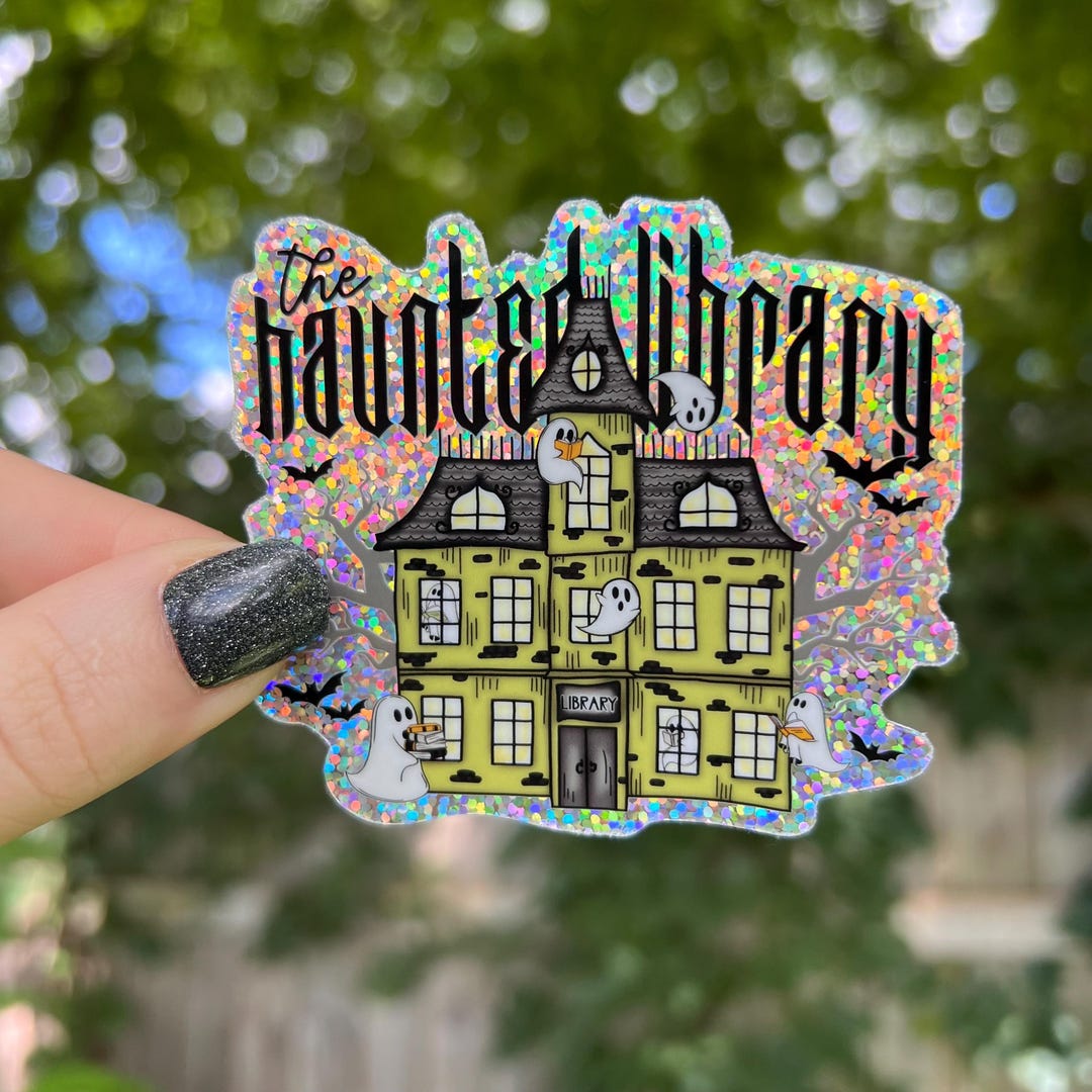 Halloween Reading Sticker | Haunted Library Ghost Sticker | Waterproof ...