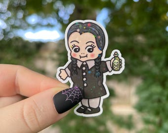 Pegatina de Halloween / Película nostálgica de Halloween, pegatina holográfica de bebé / Pegatina impermeable para portátil, pegatina para Kindle / Pegatina de vinilo con purpurina