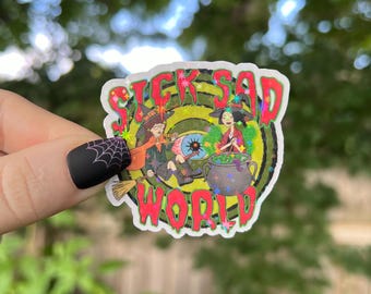 Halloween Sticker | 90s Nostalgic TV Series Holographic Sticker | Waterproof Laptop, Kindle Sticker | Vinyl Glitter Sticker