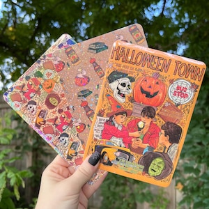 Kindle Case Insert | Holographic Case Insert for E-Readers | Holographic Halloween Inserts | Bookish Gifts | Glitter Cardstock Spooky Decor