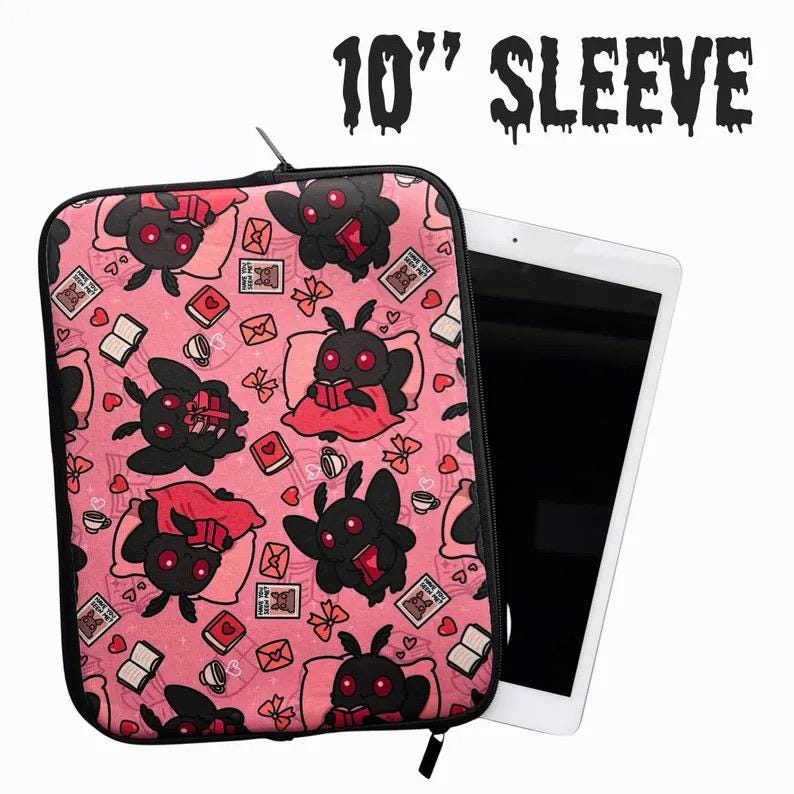 Funda para Kindle de Cryptid Tarot / Bigfoot Mothman Loch Ness / Regalo literario para lectores / 7” o 10” / Lector electrónico, iPad, funda para libro imagen 6