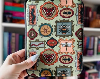 Bug Collector Kindle Sleeve | Padded Insect Print E-Reader Case | Entomology Bookish Gift | Creepy Cute Cozy Tech Accessory | Bookish Gift