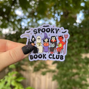 Halloween Magnet | Spooky Book Club Magnet | Book Cart Magnet Decor | Bookish Gift | Book Club Gift