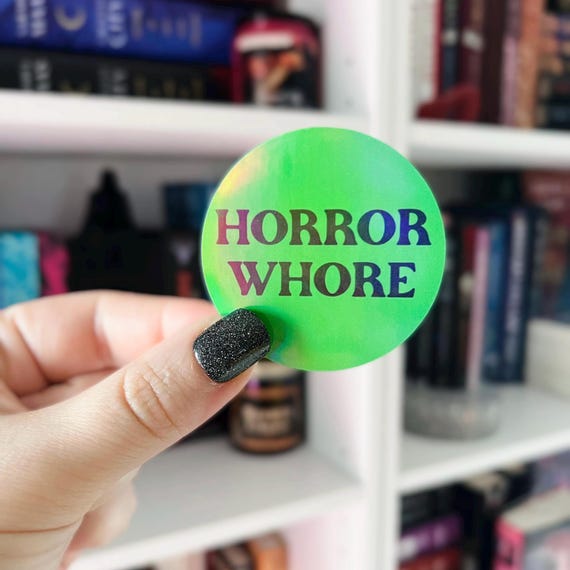 Horror Sticker | Nostalgic VHS Horror Holographic Sticker | Kindle Sticker | Vinyl Glitter Sticker | Horror Whore Sticker |