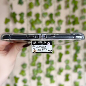 Kindle Charm, Phone Charm, Mini Keychain | Spooky Bitch | Bookish Gift | Kindle Accessories, Phone Accessories | Halloween USB Charm