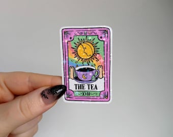 The Tea Sticker | Witchy Holographic Vinyl Tarot Card Sticker
