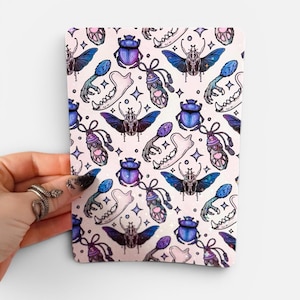 Bug & Bones Holographic Kindle Insert | Oddities and Curiosities Glitter Case Insert for Readers