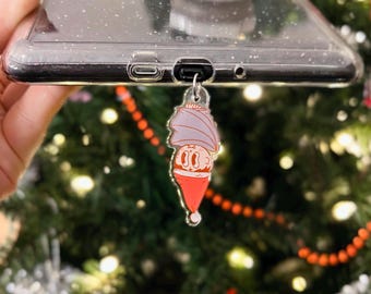 Spooky Christmas Kindle Charm, Phone Charm, Mini Keychain | Elf Bat | Bookish Gift | Kindle Accessories, Phone Accessories | USB Charm