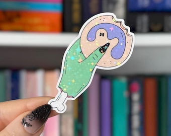 Halloween Cookie Sticker | Spooky Witchy Holographic Vinyl Sticker