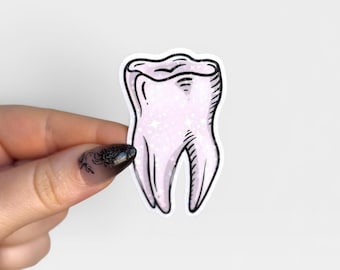 Tooth Sticker | Oddities and Curiosities Holographic Vinyl Sticker