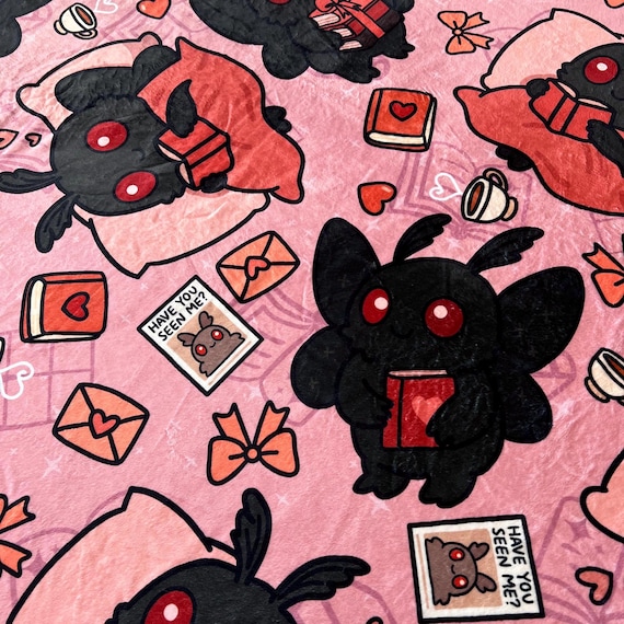 Mothman Throw Blanket | Cozy Reading Blanket | Soft Throw for Cryptid Lovers | Fantasy Aesthetic Decor | Cozy Gift for Readers