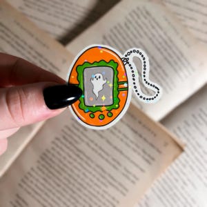 Halloween Sticker | Virtual Ghost, Nostalgic Holographic Sticker | Waterproof Laptop, Kindle Sticker | Vinyl Sticker | Spooky Gift