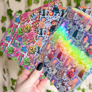 Kindle Case Insert | Holographic Case Insert for E-Readers | Holographic Halloween Inserts | Bookish Gifts | Glitter Cardstock Spooky Decor