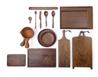 Black Walnut Wooden Kitchen Utensils with Nordic Style