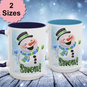 Jolly Snowman Christmas Mug: Festive Holiday Coffee Cup
