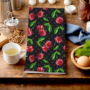 Black Cherry Hand Towel, Cute Kitchen Decor, Gift for Bakers, Cherry Decor Kitchen Accessories, Summer Kitchen Essentials, Cherry Print