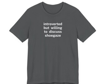 Introwertyczny, ale chętny do dyskusji T-shirt z krótkim rękawem Shoegaze