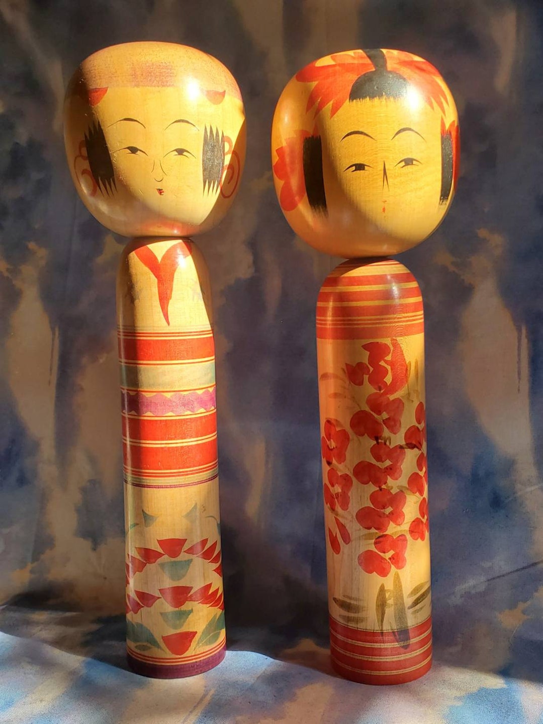 Large Rare Antique Kokeshi Dolls Beautiful Japanese Kokeshi Etsy
