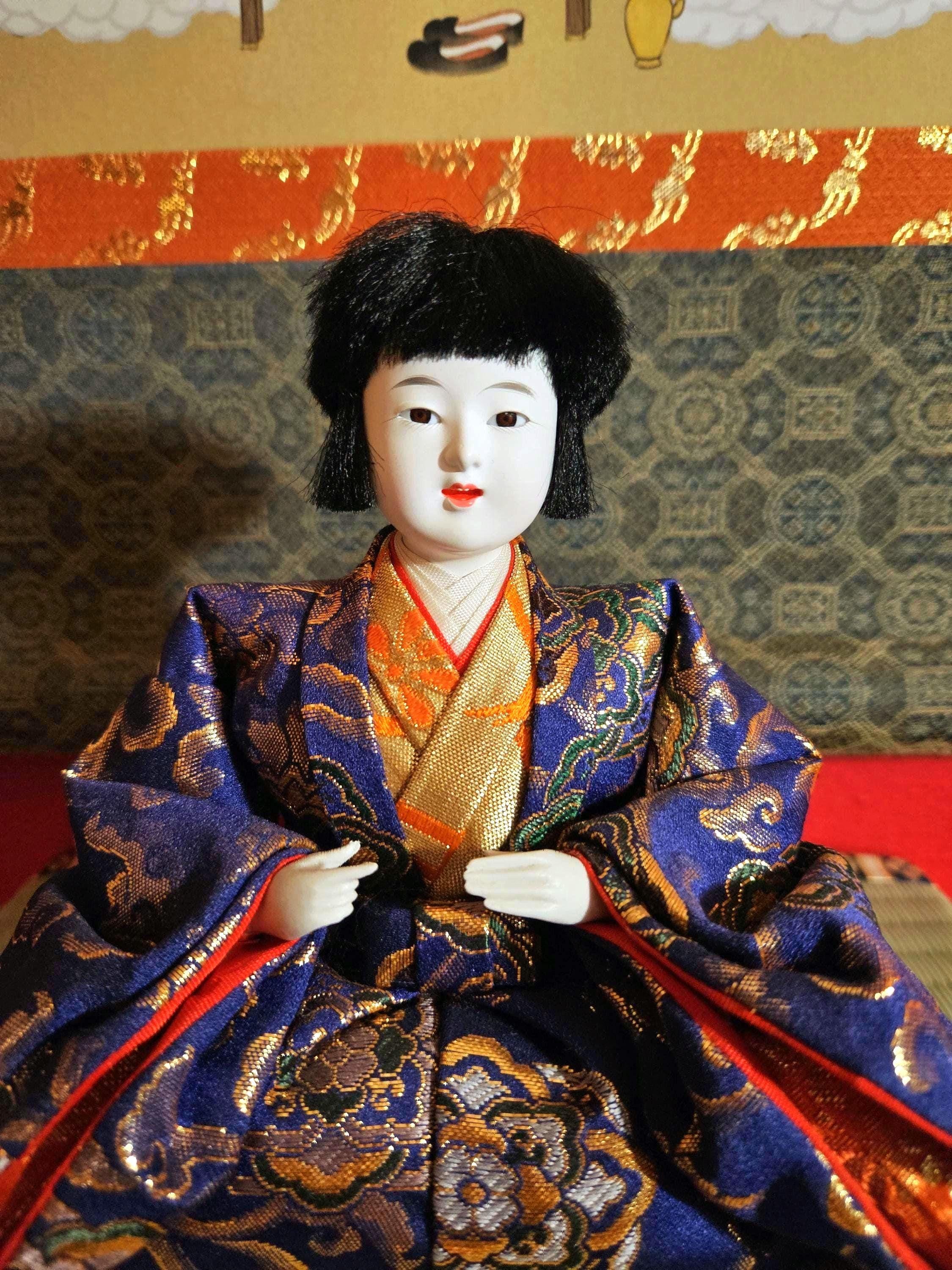 Gorgeous Vintage Hina Doll With Stand, Hina Matsuri Ningyo