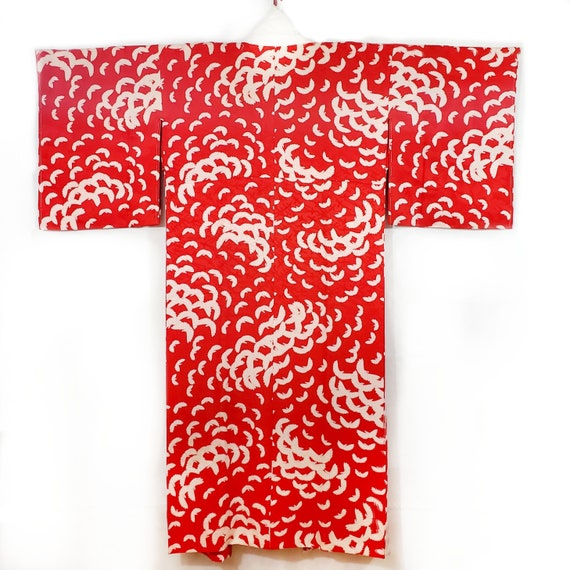 Gorgeous Japanese Juban Kimono, Vintage Silk Naga… - image 1