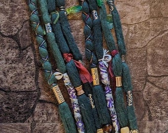 Forrest Faerie 21" Long Pair Thick Dread Clips