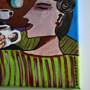 woman closer view. Signatureon canvas