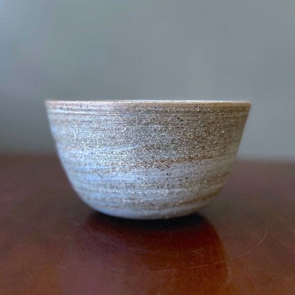 handmade ceramic stoneware ramen noodle soup bowl in speckles marbled swirl