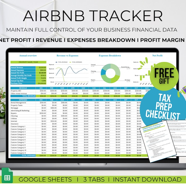 Airbnb Template Income and Expense Spreadsheet Airbnb Host Template Vacation Rental Property Management Vrbo Airbnb Bundle Profit and Loss