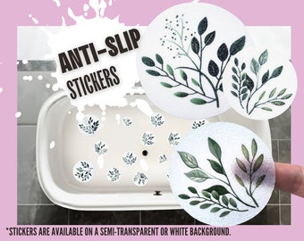 ANTI-SLIP STICKERS, 14 pcs Tree Branch Leaf Leaves, Alternative To Bath Mat, Aesthetic Non Slip Safety Decals For Bathtub, Shower, Tiles