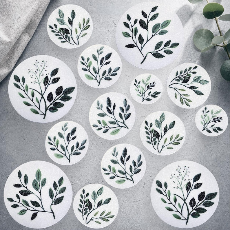 Sticker Try Branch Support Tree Branch ANTI-SLIP Bath Stickers (14 Pcs) for Bathtubs & Showers ...