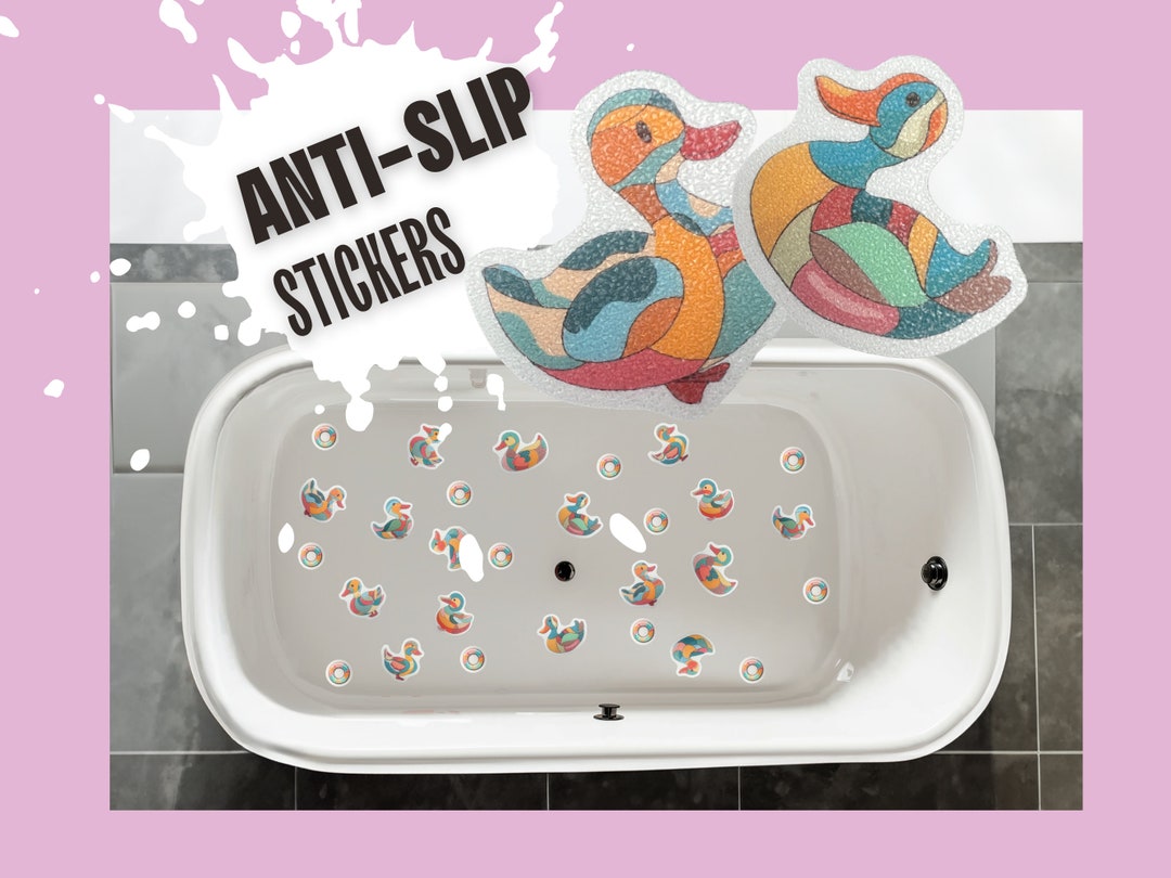 non-slip shower mat rubber silicone decals bathtub