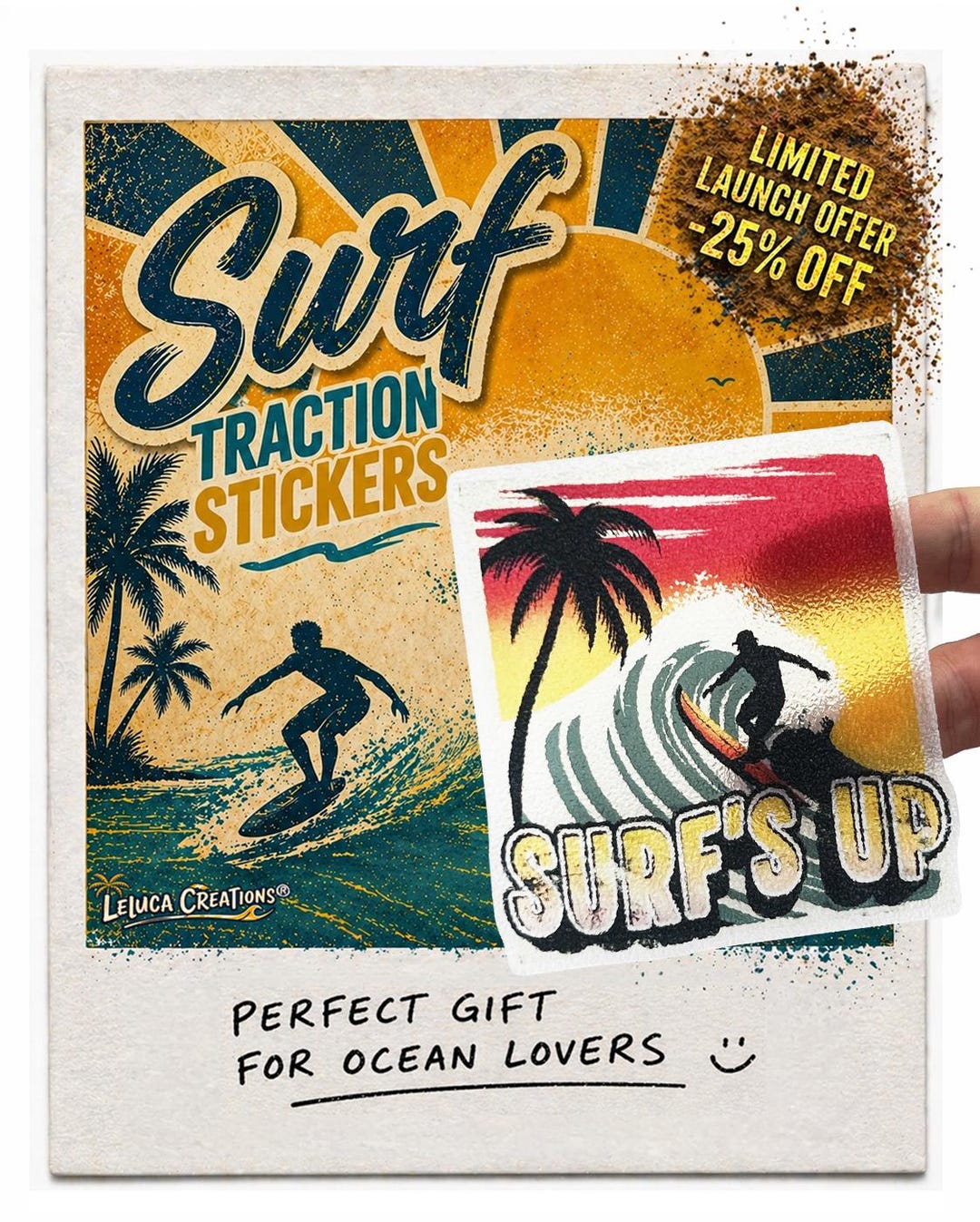 Surf Kansas Sticker Surfboard Traction Stickers – Waterproof Non-slip Grip Decals for Surf ...