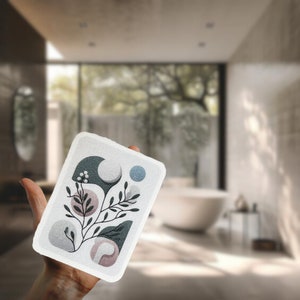 ANTI-SLIP STICKERS, 12 Biophilic Design Decor Appliqués, Waterproof Non Slip Safety Decal for bathtubs, shower & other slippery surfaces