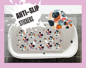 ANTI-SLIP STICKERS, 28 pcs Minimalist Colorful Design, Alternative To Bath Mat, Aesthetic Non Slip Safety Decals For Bathtub, Shower, Tiles