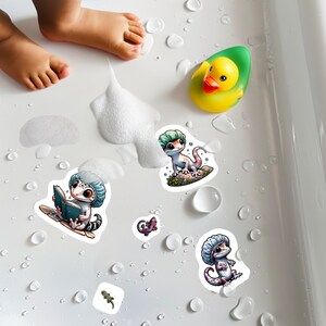 Anti-Slip Stickers - 39pcs Cute Lizard Decals, Waterproof Bath Safety Adhesives for Showers & Tubs, Housewarming Gift